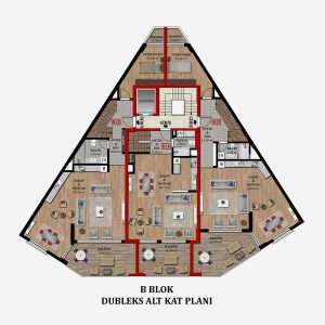 B Blok Dubleks Alt Kat