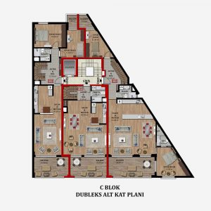 C Blok Dubleks Alt Kat